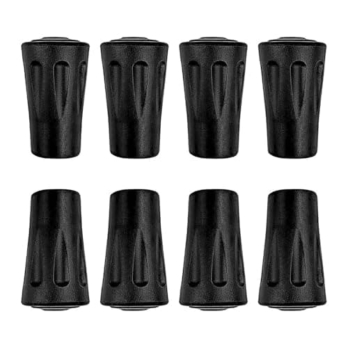 Trekking Pole Tips – Anti-Slip Walking Cane End Caps, 2X Pole Feet Protectors | Hiking Stick Rubber Tips for Stability Trail Use, Replacement Feet for Walking Poles Canes Outdoor Gear — view 6