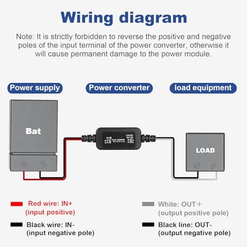 Jadeshay DC Converter,12V to 5V Converter Module Waterproof Reduced Voltage Regulator Step Down Buck Adapter Converter Power Supply for Cars Vehicles — view 2