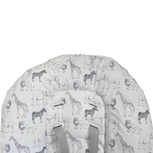My Babiie MBHC8 Premium Highchair Seat Cover Only with 5-Point Harness - Padded PVC Seat Cover, Easy Clean, Seat Cushion Compatible with My Babiie MBHC8 - Safari — view 2