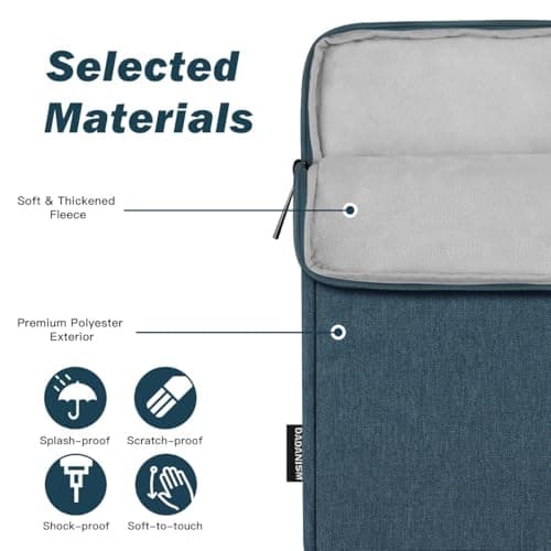 Dadanism 9-11 Inch Tablet Sleeve Bag Padded Carrying Case, Indigo — view 3
