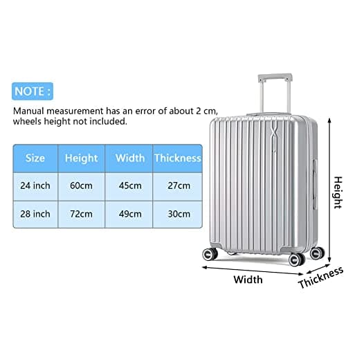 Flintronic Travel Luggage Clear PVC Cover, Reusable Suitcase Protective Cover, Washable, 24 Inch, with Luggage Tag*1 — view 2