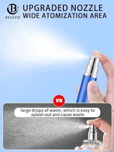 BELEVO Travel Perfume Atomiser Bottle Refillable, 3 Pieces Portable Aftershave Travel Bottles 5ml Mini Atomiser Perfume Spray Bottle Travel Must Haves, Small Perfume Refill Bottle for Pocket, Handbag — view 2