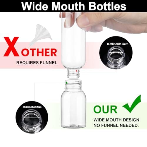 Decorniqu Travel Bottles for Toiletries 6 Pack 65ml Leak Proof Containers — view 3