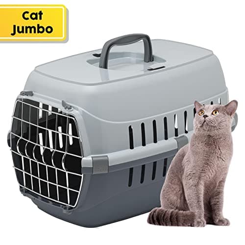 CAT CENTRE Pet Transport Carrier, Cat Dog Kitten Puppy Travel Box Cage — view 2