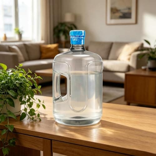 Reusable Water Tank, 5 Gallon Drinking Bottle System Strong Carry Handle — view 2