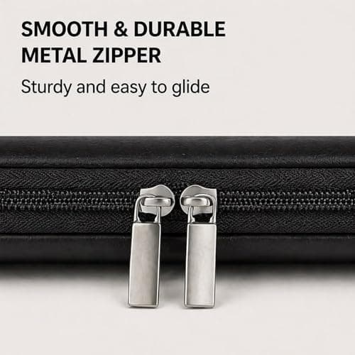 RAINYEAR 16 Inch Laptop Sleeve Soft PU Leather Water Resistant Case, Black — view 5
