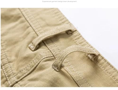 YUECIBAI Sports Running Shorts For Men Embroidery Men'S Multi Pocket Cargo Shorts Male Cotton Mens Shorts Pants 36 Grey — view 5