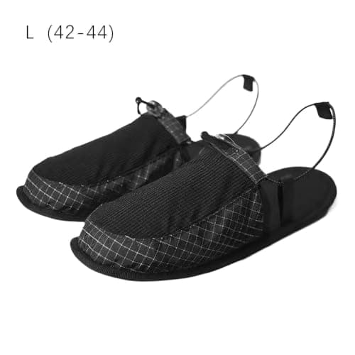 Ultralight Foldable Camp Shoes Portable Travel Slippers for Hiking Black — view 4