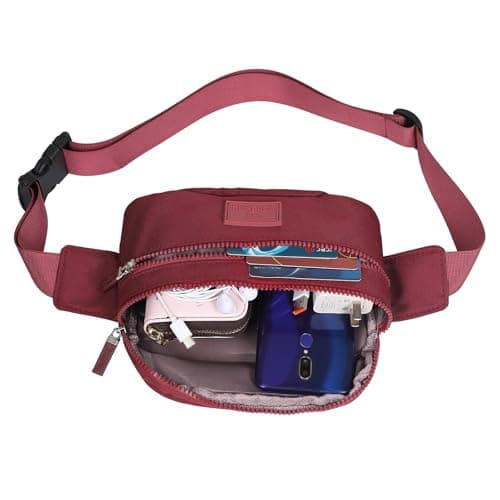 Bumbags Waist Fanny Pack Ladies Fashion Bum Bag with Adjustable Belt for Sport Hiking Girls Women (red) — view 3