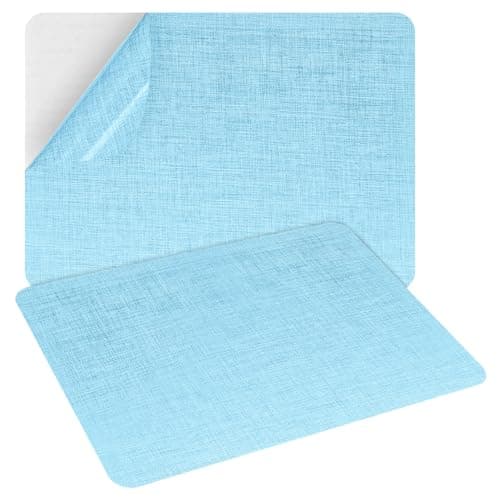 2 Pcs Fabric Repair Patch, Self-Adhesive Canvas Repair Patch 11x8 inch Waterproof Fabric Patches Linen Canvas Repair Kit for Sofas, Tents, Furniture, Awnings, Car Seats (Light Blue)