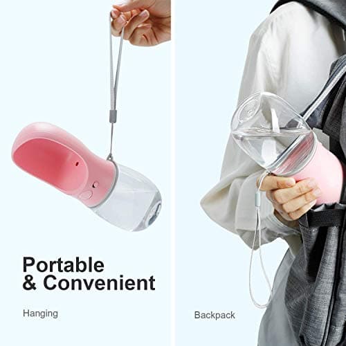 COTOP Dog Water Bottle Portable Dog Drinking Bottles for Walking Travel,Leak-Proof Puppy Water Dispenser & Feeder for Hiking, Camping, Outdoor Doggy Drinking Gift-350ml — view 5