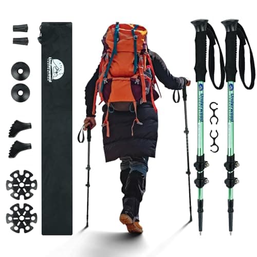 2-Pack Walking Sticks for Women and Men,Telescopic Trekking Pole for Hiking