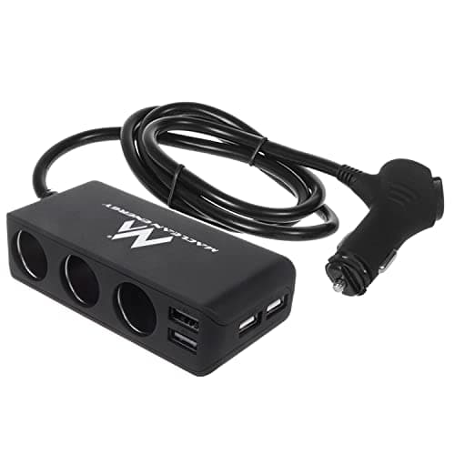 Maclean MCE117 MultiPort Car Charger 3x12V Lighter Socket 4xUSB — view 5