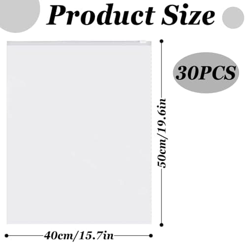 GESDYO Reusable Ziplock Bags for Clothes,30Pcs 40x50CM for Clothes Garment — view 2