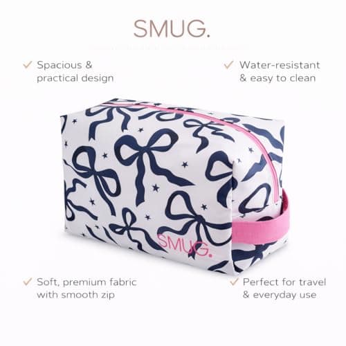 SMUG Wash Bag | Waterproof Travel Toiletry Bags for Travelling, Gym, Shower, Shaving, Toiletries, Cosmetics & Makeup Bag | Large Washbag for Men & Women | Stylish, Spacious & Easy to Clean | Cow — view 5