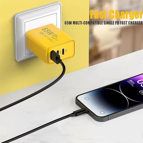 Pipestation EU 2 Pin to USB and PD Plug Travel Adapter Charger | Euro Wall Adaptor with 1 USB-A Port and 2 USB-C Port | European Universal Power Charging compatible with iPhone Samsung Smartphone — view 4