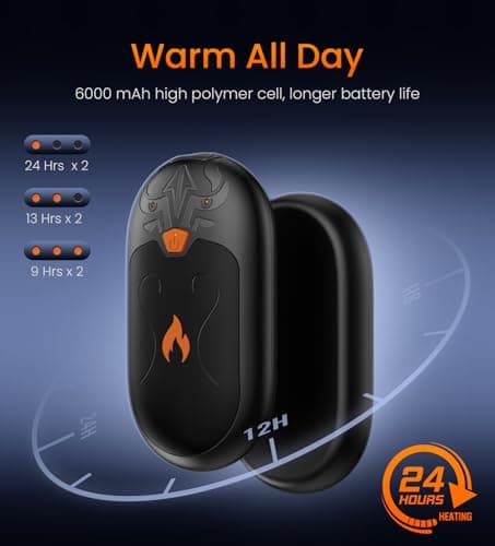 Hand Warmers Rechargeable, 2 Pack Magnetic Electric Hand Warmer 24h Warmth — view 2