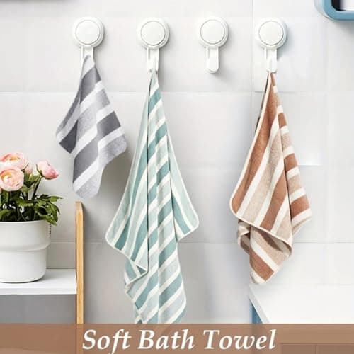 GNKBTOF Microfiber Bath Towels, 8 Pack Lightweight, Absorbent, Super Fluffy and Fast Drying Towel for Travel, Vacation, Fitness and Yoga （green） — view 6
