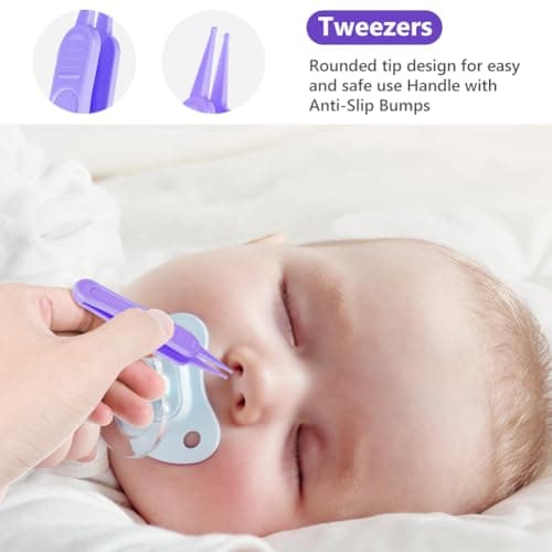 Vicloon Baby Nail Kit, 4-in-1 Baby Nail Care Set, Baby Nail Care Tool, Baby Nail Care Set Manicure Set Includes Baby Scissors, Nail Clippers, Baby Nail File and Tweezer for Newborn Infant Toddler — view 5