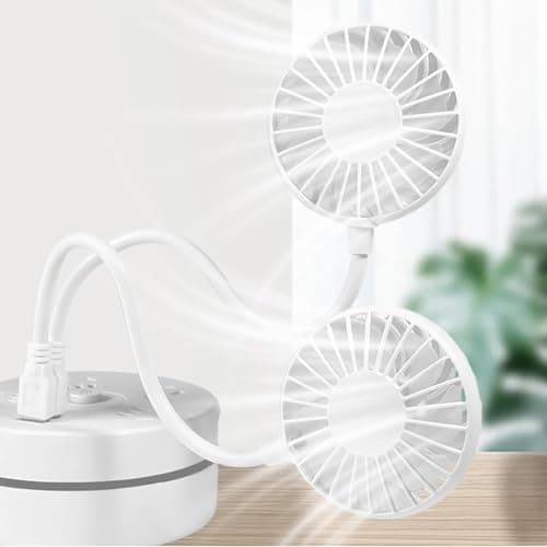 Portable Fan - Flexible Neck USB Air Fan, Multi Position Personal Cooling Tools, Energy Efficient Mini Breeze Generator, Silent Accessory | Travel Friendly For Tent, Car, Beach, Outdoor Activities — view 2