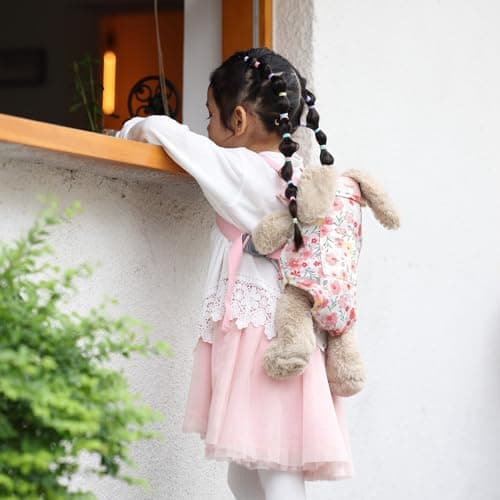 GAGAKU Baby Doll Carrier for Toddlers, Toy Baby Dolls Carrier, Reborn Baby Doll Accessories - Pink Rose of Sharon — view 2
