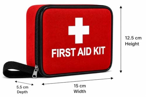 First Aid Travel Kit, Compact 45 Piece Holiday Travel Essentials, Camping, Car, University, Home, Emergency, Water Resistant Case, Lightweight, Space Saving — view 6