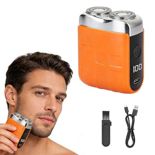 Mini Electric Shaver for Men,2026 Portable USB Rechargeable Double Head Shaver, Wet & Dry Mens Razors Electric Cordless Beard Trimmer for Home, Travel & Office Use