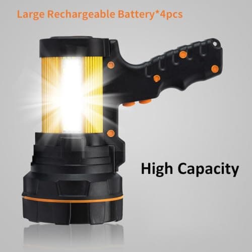 MAYTHANK High Powered LED Torch Super Bright USB C Rechargeable, Long Range 800YD,Big Battery 10000mh,Large Powerful Spotlight Flashlight Searchlight Handheld Heavy Duty Strong — view 5