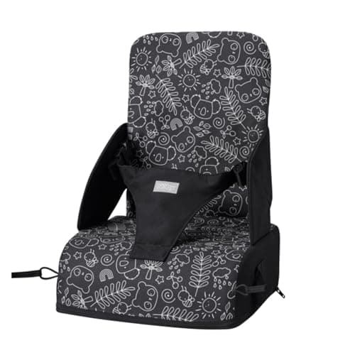 Nuby Compact Foldable Travel Booster Seat with Storage Pocket, 6M+, Panda