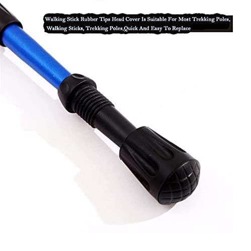 10pcs Walking Stick Rubber Tips,Walking Pole Ferrules With Shock Absorption,Spare Replacement Rubber Cane Tips Protectors Accessories,For Hiking Camping Climbing (11mm,Black) — view 6