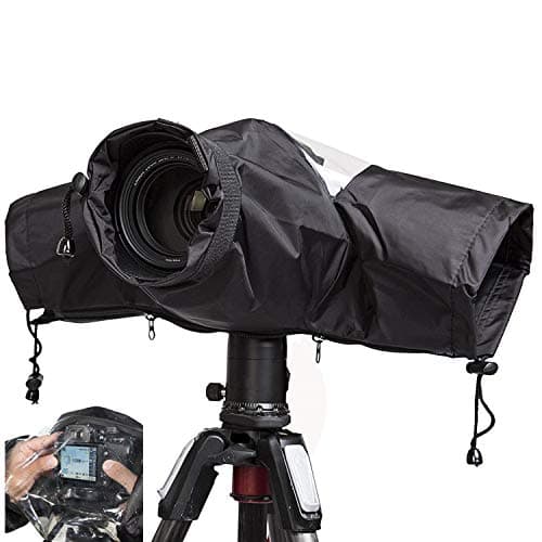 WANBY Waterproof Camera Rain Cover Soft Black Camera Rain Lens Covers