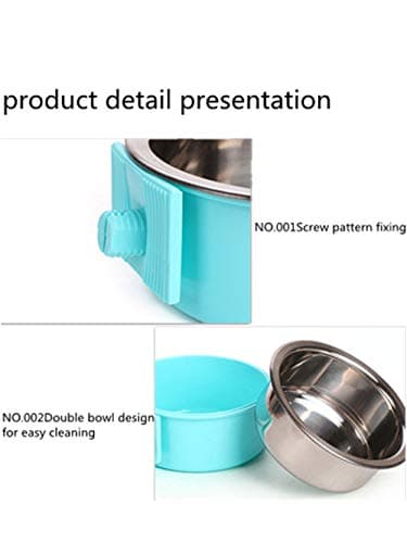 2-in-1 dog bowl,dog bowls with stand stainless steel pet dog water bowl travel, for crate and cage small animals such as cats and dogs Suitable for small and medium dogs… — view 2