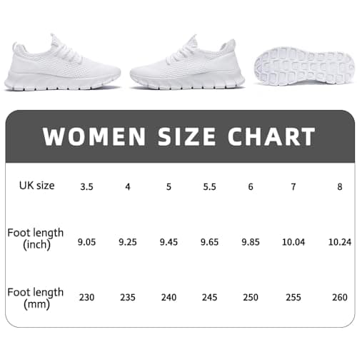 Women Trainers Shoes Running Walking Tennis Ladies White Size UK 5 — view 6