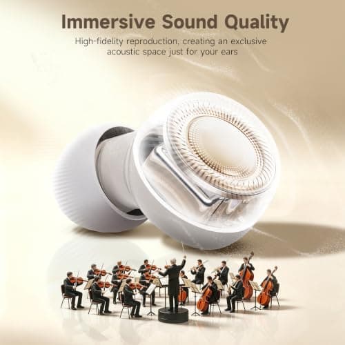 FADCAMELOS Aesthetic Upgraded Wireless Earbuds 2-in-1 with Day & Night Modes (Vintage Gold) — view 5