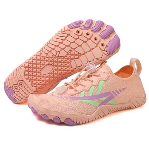 Generisch Women's Outdoor Trainers, Water Shoes for Hiking, Walking, Cycling, Non-Slip, Breathable, Quick-Drying, Comfortable with Elastic Quick Release, pink, 5 UK — view 3