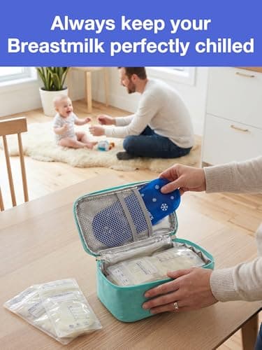 YOUSHARES Breastmilk Cooler Bag Ice Packs - Reusable Gel Ice Packs Cool Bag for Breast Milk Cooler Travel Bag, Small Nylon Ice Bags for Cool Breast Milk (4 Packs) — view 2