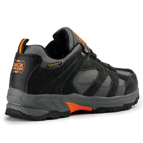Jack Walker JW010 Men's Waterproof Suede Leather Hiking Trainers, 8 UK Grey — view 3
