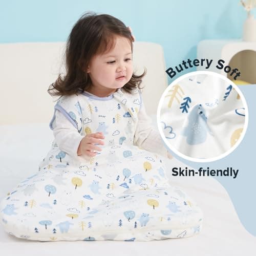 ToyaTec Baby Sleeping Bag 2.5 Tog Super soft Rayon Made from Bamboo,Baby's Bamboo fiber Sleeping Bag Autumn Winter Sleeping Blanket(Bear,L) — view 5