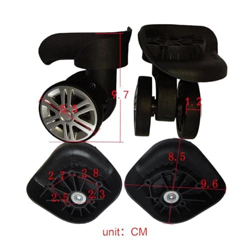 MotiveTech 2Pcs Luggage Suitcase Wheels Luggage Wheels Replacement Repair Kit Easy to Install Double Row Travel Trunk Low Noise, S — view 6