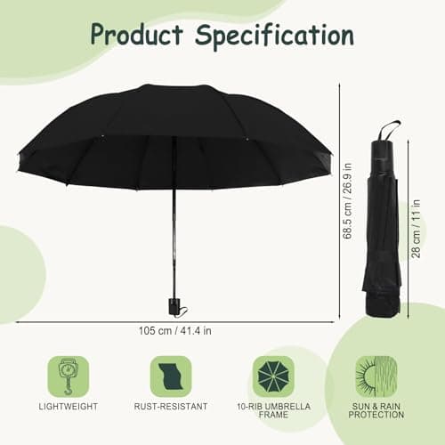 Lilingsty Bulk Umbrellas, 5-Color Travel Folding Umbrellas, Exquisite Appearance, Durable Construction, Foldable For Compact Storage, Easy To Carry, Suitable For Both Sunny And Rainy Days (5-PACK) — view 2