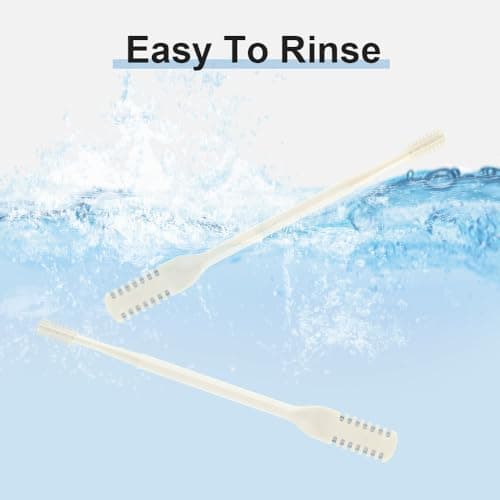 Nasal Hair Cutter, 10PCS 2 in 1 Double Sided Nose Hair Knife with Silicone Cleaning Brush for Women Men, 360° Rotating Manual Nose Hairs Trimmer, Portable Hair Remover for Home, Travel, Cruise (10) — view 4