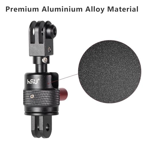 HSU 360 Degree Adjustable Adapter Ball Head GoPro Mount for Action Cameras — view 5