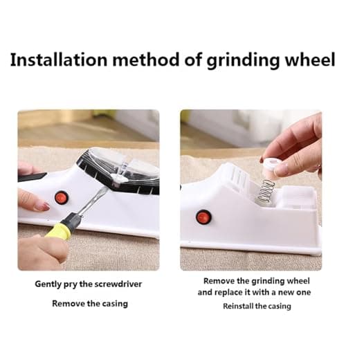 Portable Electric Knives Sharpener with USB Port and 6 Grinding Discs Ideal for Outdoor Activities Cooking Theme Parties Kitchen Accessory — view 3