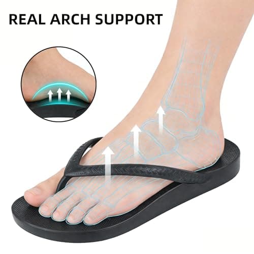 YoveGxlthrea Shower Shoes for Men and Women Non-Slip Arch Support Slippers — view 4