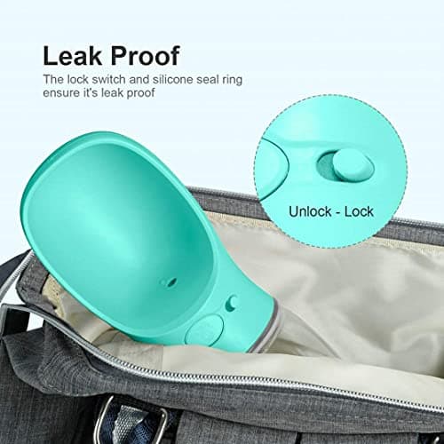 COTOP Dog Water Bottle Portable Dog Drinking Bottles for Walking Travel,Leak-Proof Puppy Water Dispenser & Feeder for Hiking, Camping, Outdoor Doggy Drinking Gift-350ml — view 2