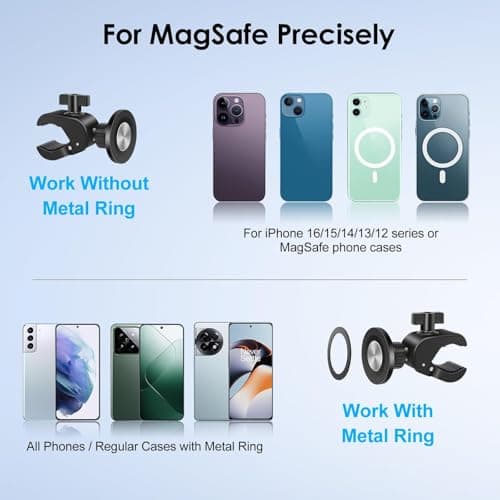 EEEKit Indoor Bike Phone Holder, Universal Magnetic Handlebar Phone Mount — view 5