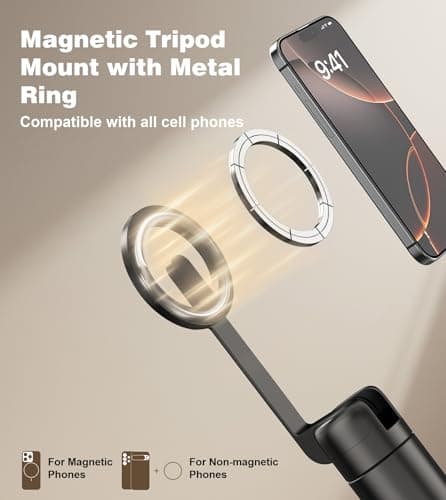 TONEOF 68" Magnetic Selfie Stick Phone Tripod, Phone Stand for Magsafe — view 2
