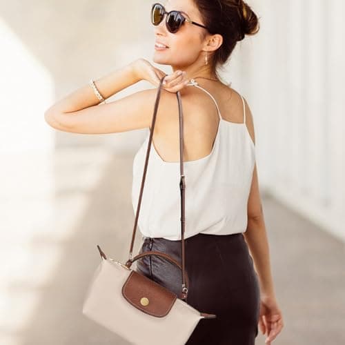 Strap for Longchamp Mini Bag Strap, Leather Non-Punched Adjustable Shoulder Strap for Long Champ — view 6