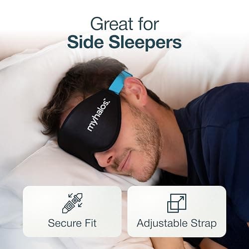 MyHalos Blackout Sleep Mask, Eye Mask for Sleeping, Zero Pressure, Travel — view 4