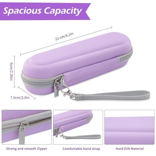 TYSORETY Toothbrush Travel Case for Oral-B/Oral-B Pro/Philips Sonicare Electric Toothbrush, Portable Travel Toothbrush Case (Purple) — view 3